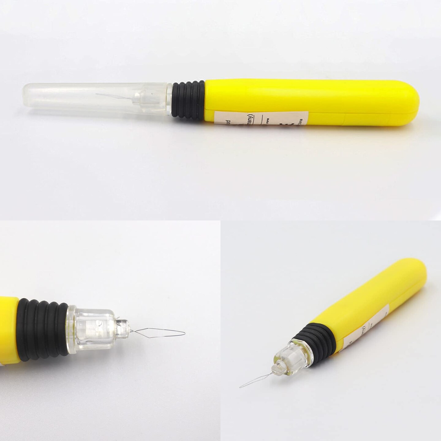 2 Pieces LED Needle Threader Sewing Tools Illuminated Threader Manual Threader with Light Sewing Machine Needle Threader(Batteries Included)