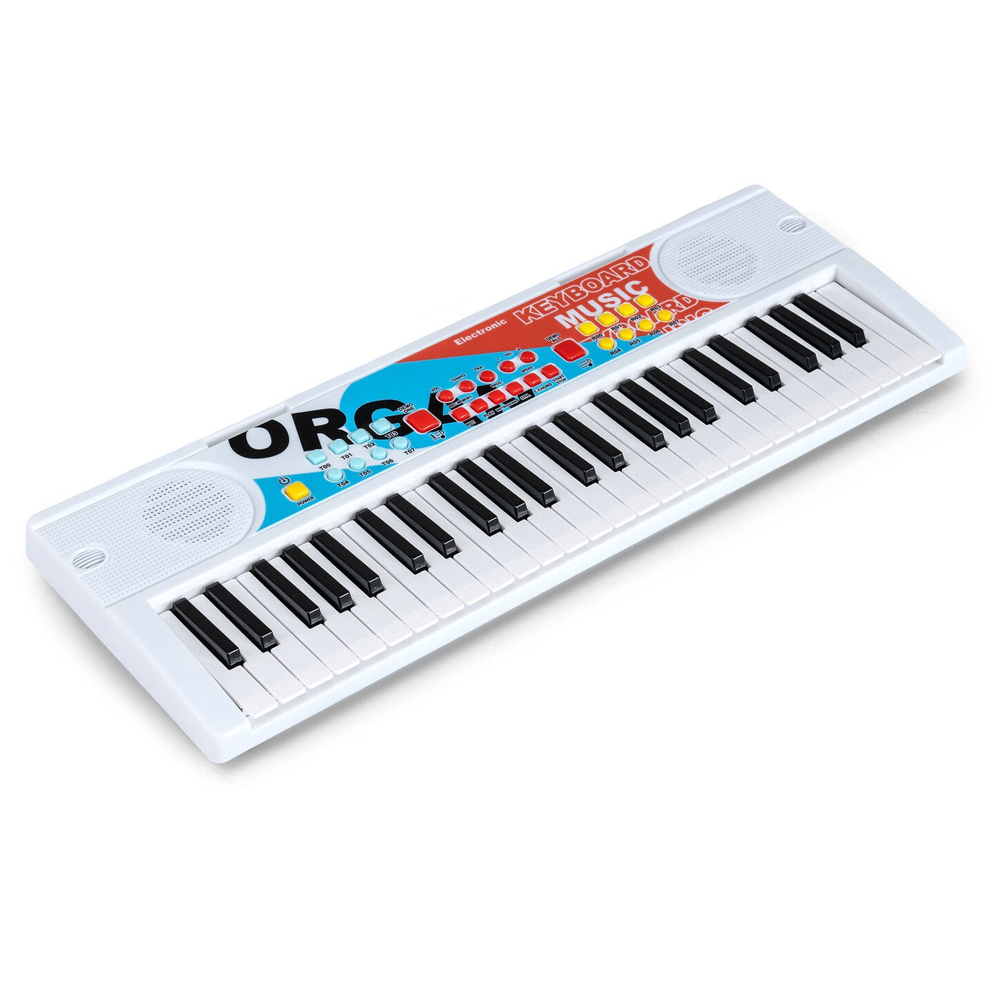 Portable 49-Key Kids Keyboard Piano with 8 Rhythms, 8 Tones and Microphone