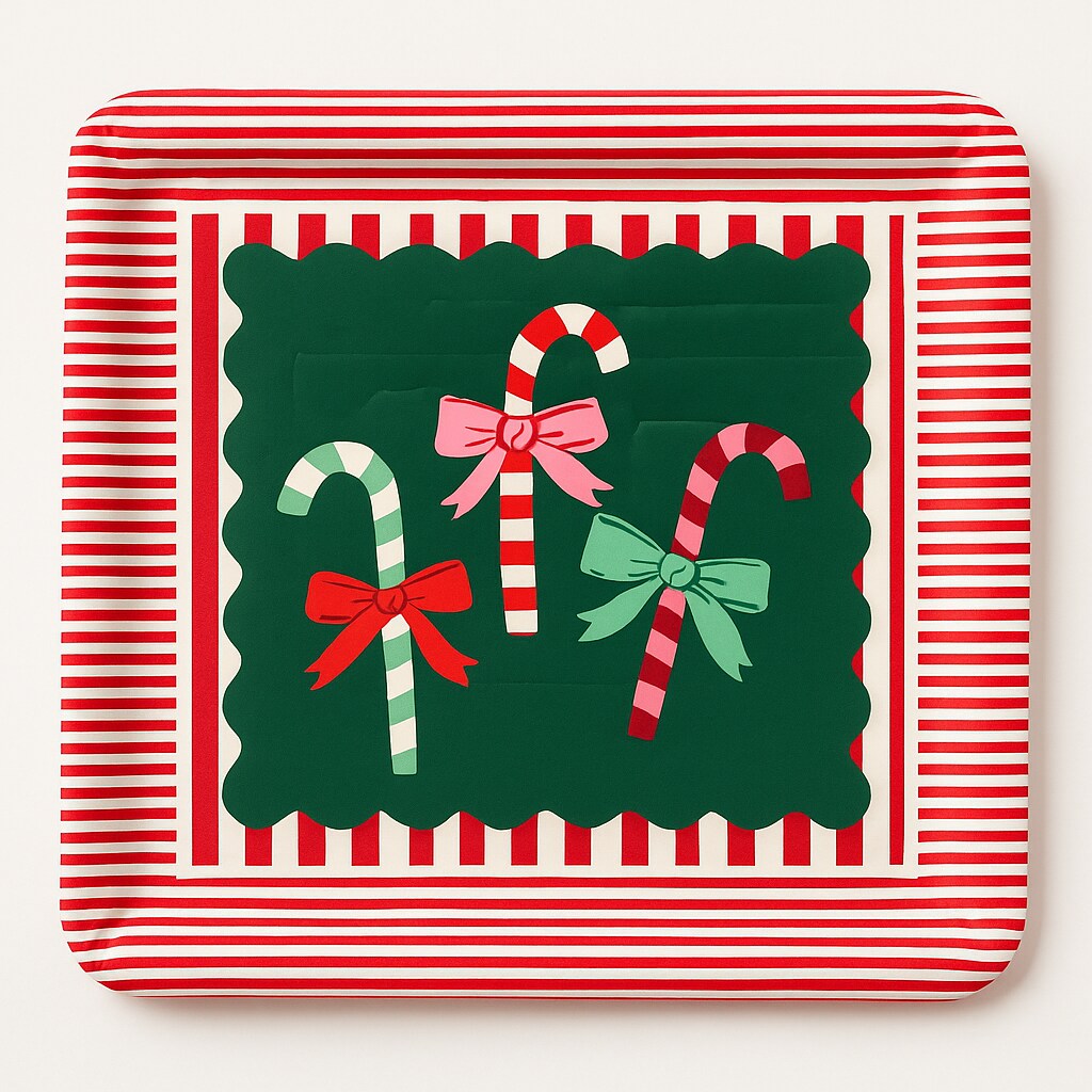 Colorful Candy Cane Holiday Cocktail Napkins – 20 Count | 3-Ply Festive Beverage Napkins