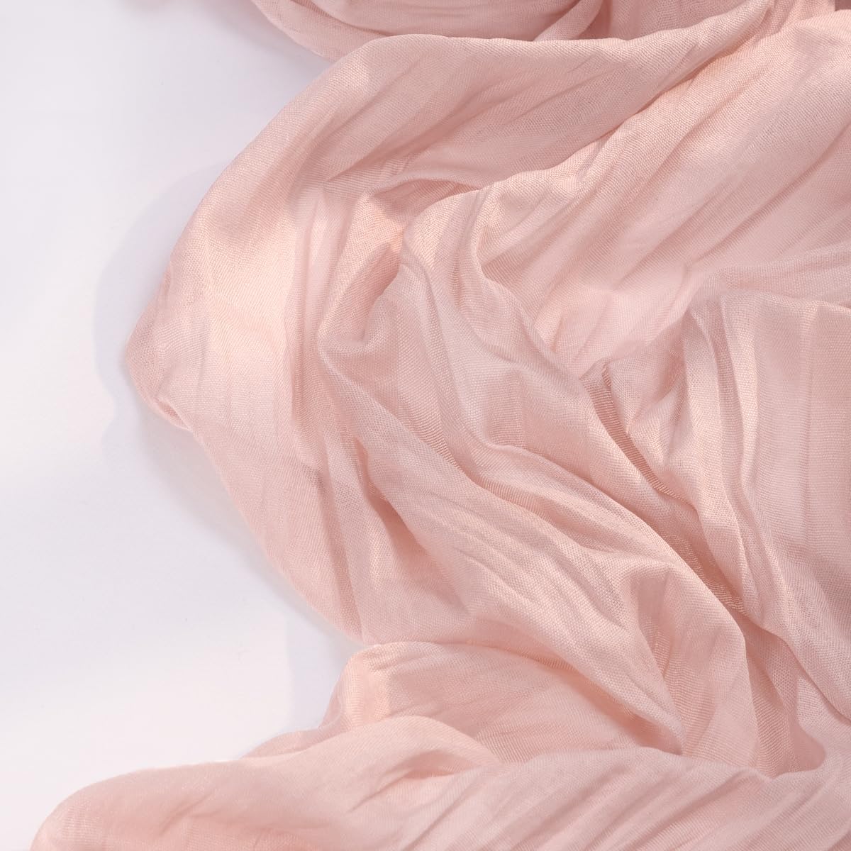 6-Pack Pink Cheesecloth Table Runner 120in – Spring Boho Wedding, Easter & Party Decor