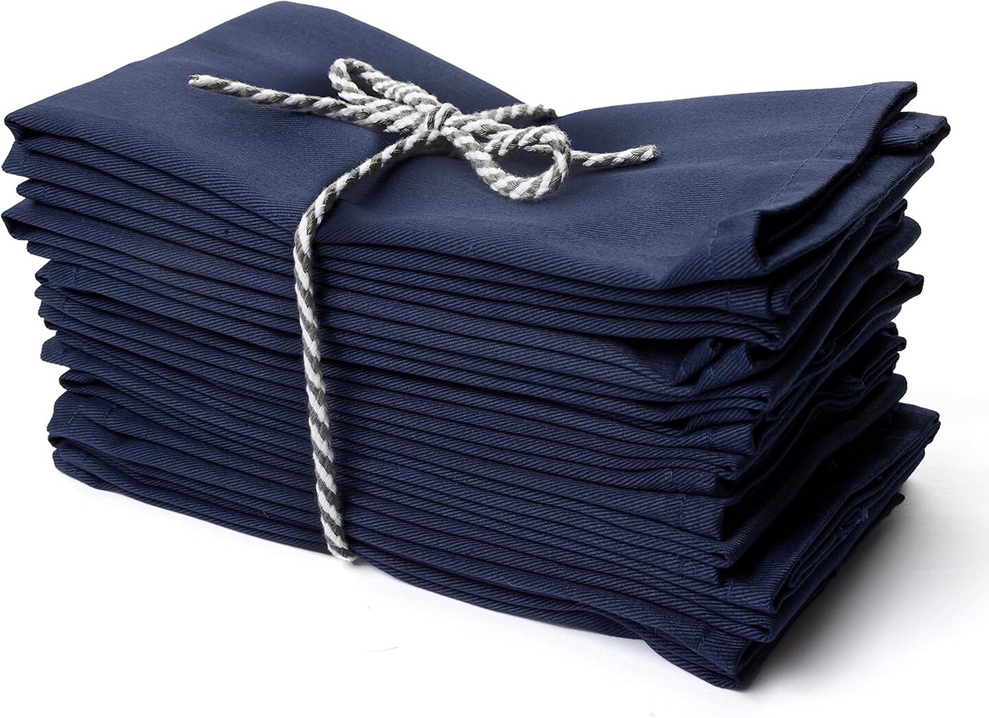 Kitchen Cloth Napkins 12 Pack 18X18 Inches Cotton Blend Soft Fabric with Hemmed Edges, Blue Dinner Napkins Washable Reusable and Durable Linen Napkins for Parties Table Setting Decor (Navy)