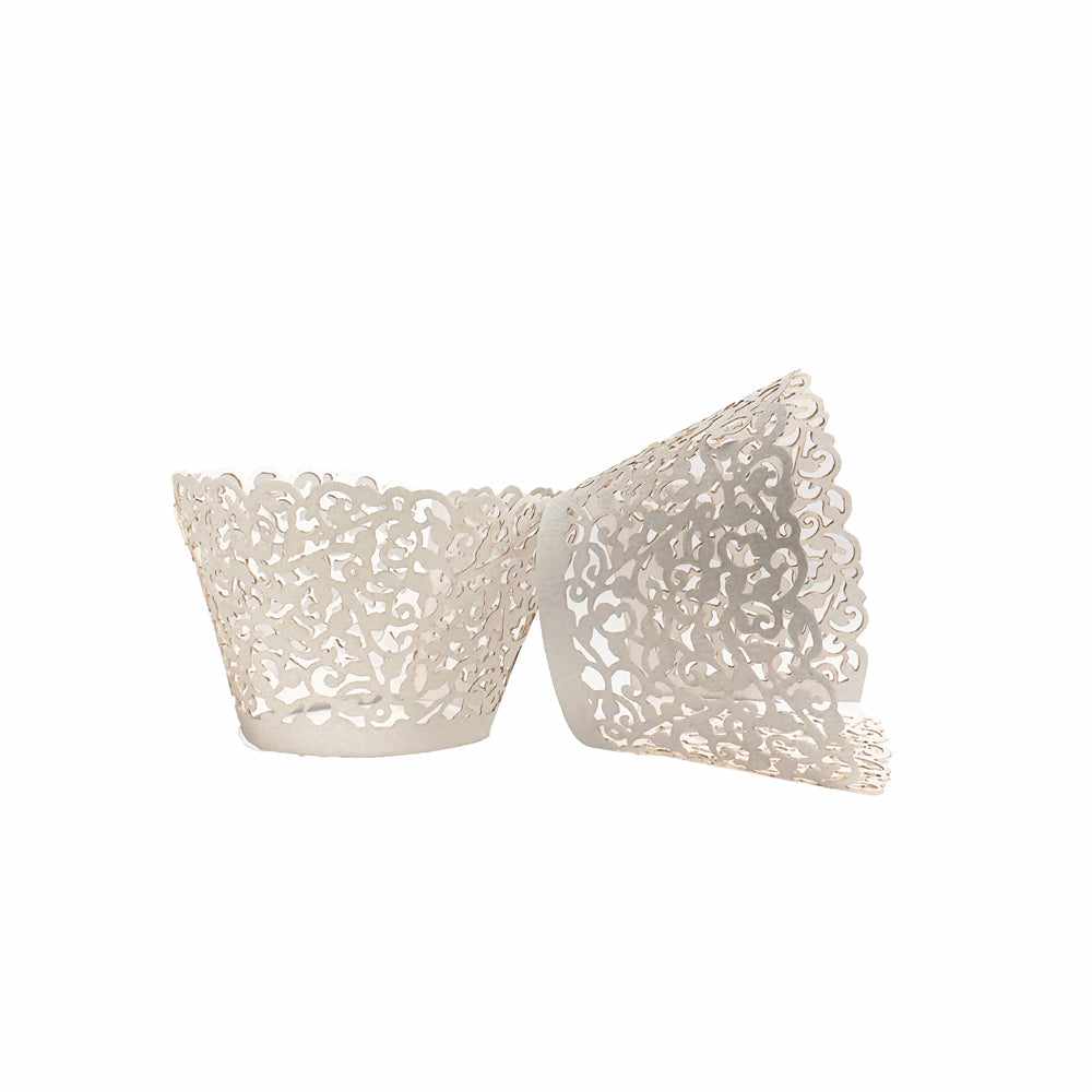 Vine Pearl Lace Wrappers | Mini Cupcake Liners 25-pcs