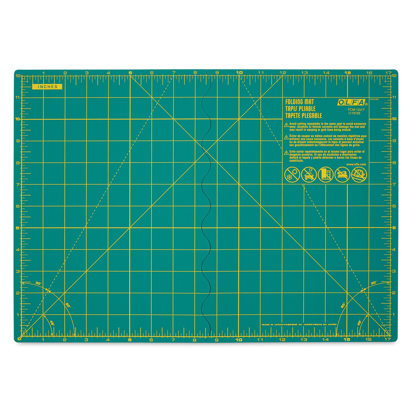 Olfa Folding Cutting Mat - 12&#x22; x 17&#x22;