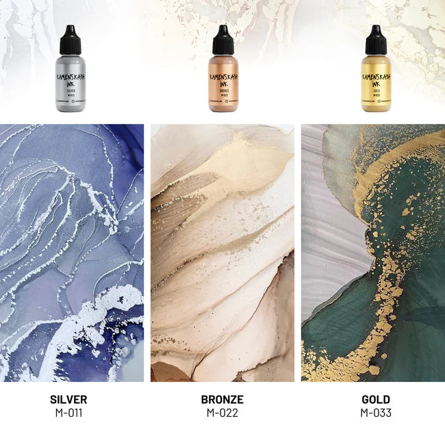M-033 GOLD | ALCOHOL INK | METALLIC | KAMENSKAYA INK