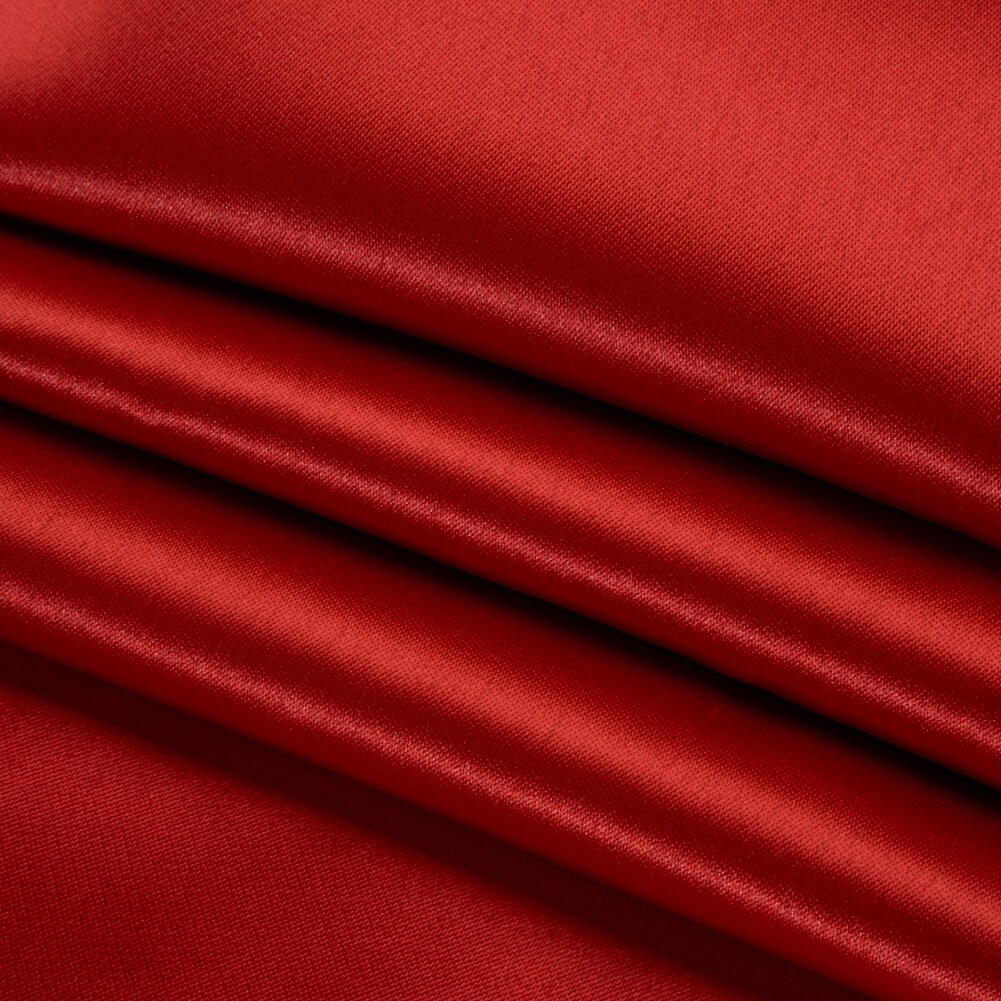 1 Yard Red Polyester and Cotton Zibeline Fabric Solid 60 Inch Width