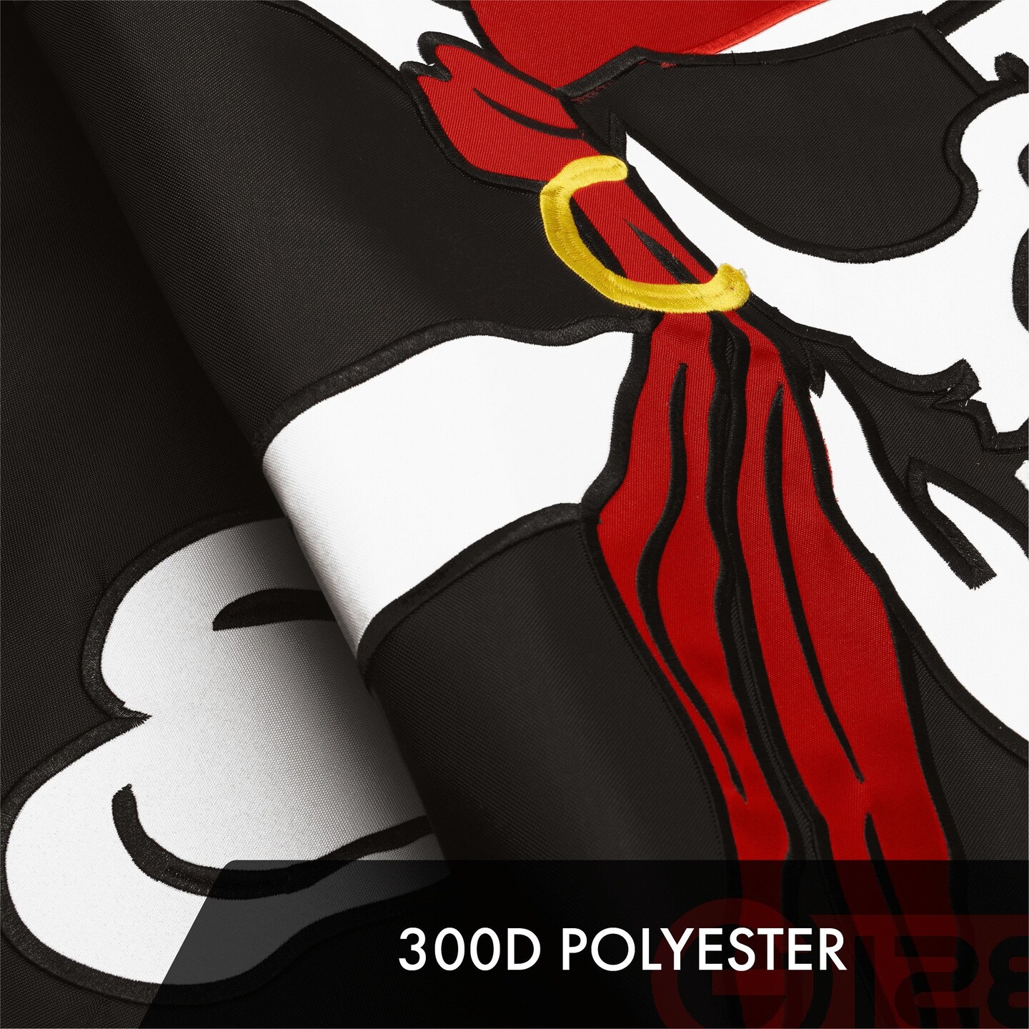 G128 3 Pack: Pirate Jolly Roger Red Head Scarf Flag | 3x5 Ft | ToughWeave Series Embroidered 300D Polyester | Novelty Flag, Embroidered Design, Indoor/Outdoor, Brass Grommets
