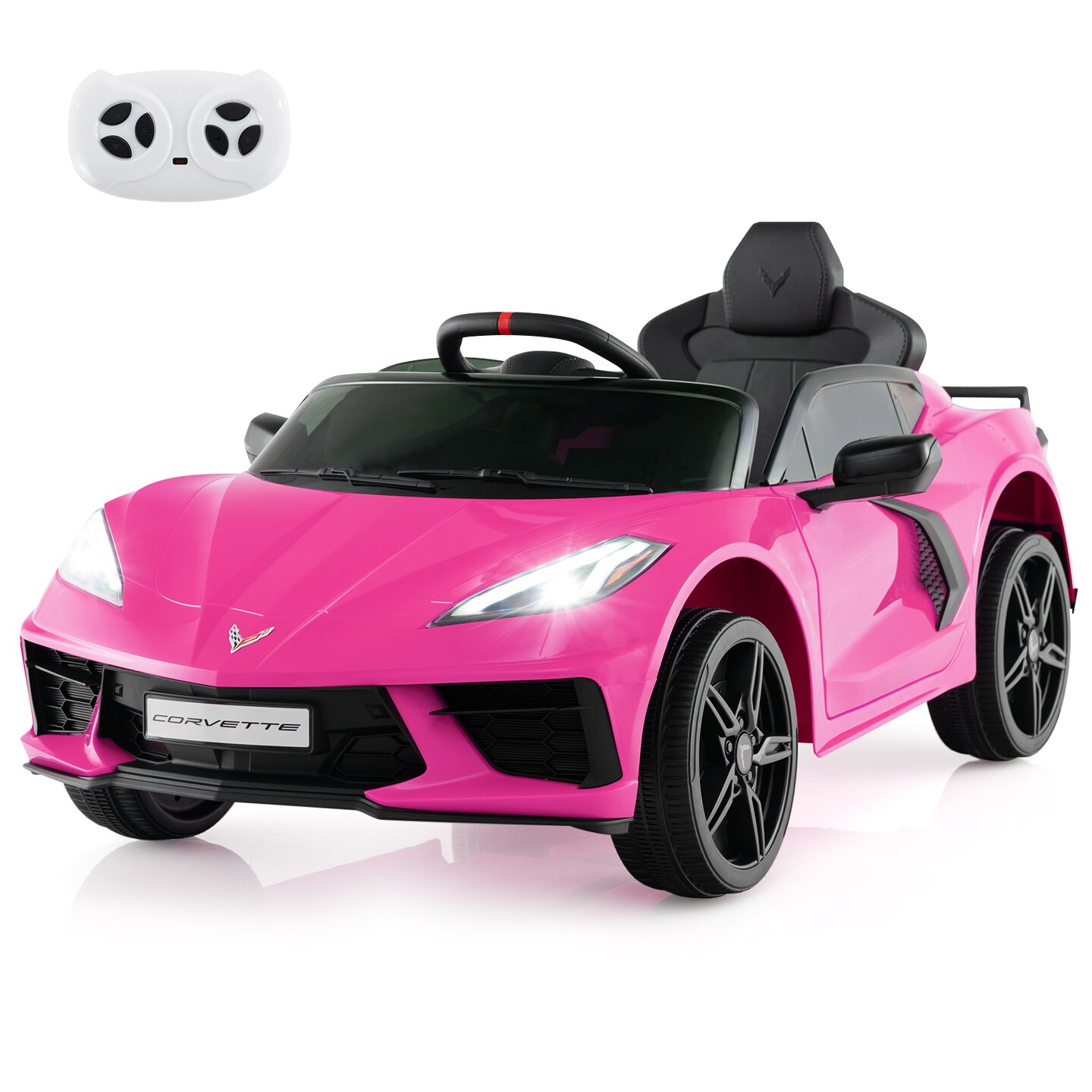 12V Electric Kids Ride On Car Licensed Chevrolet Corvette C8 with Remote Control Ages 3+ Years Old