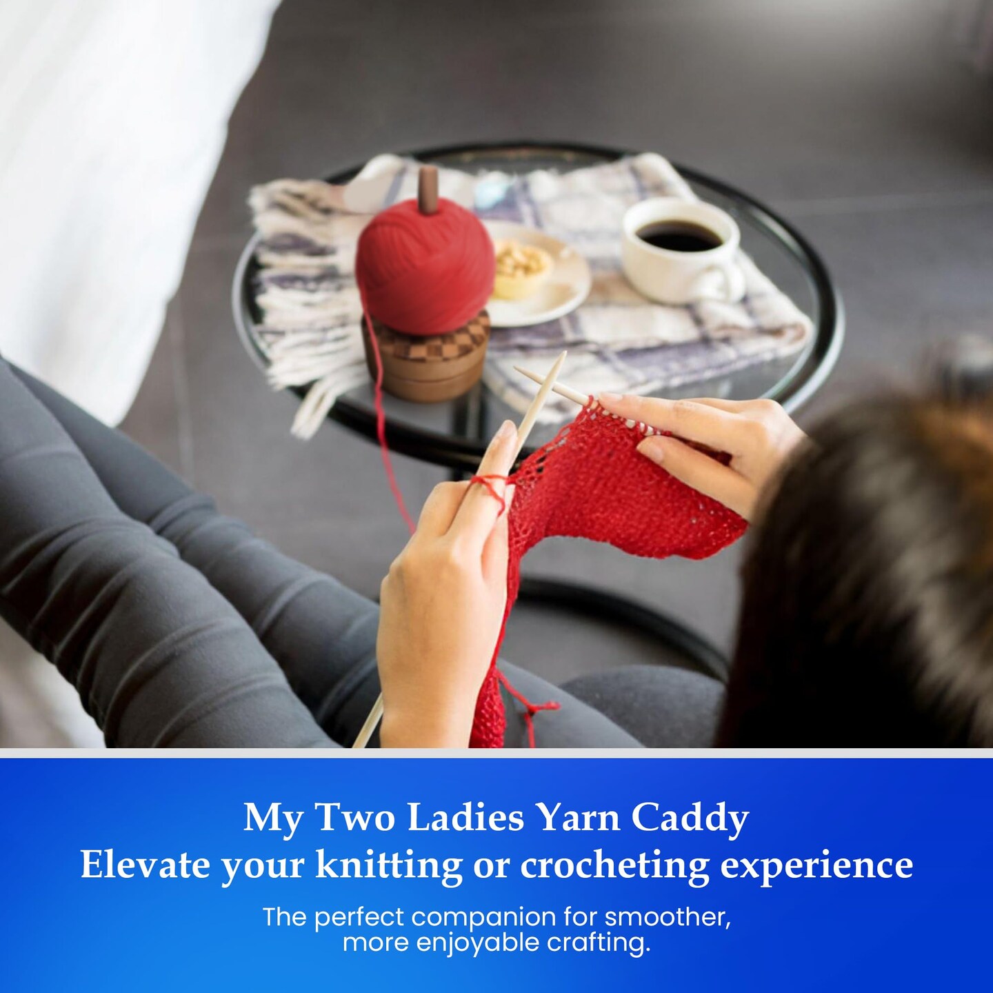 My Two Ladies Revolving Yarn Caddy | w/Premium Case