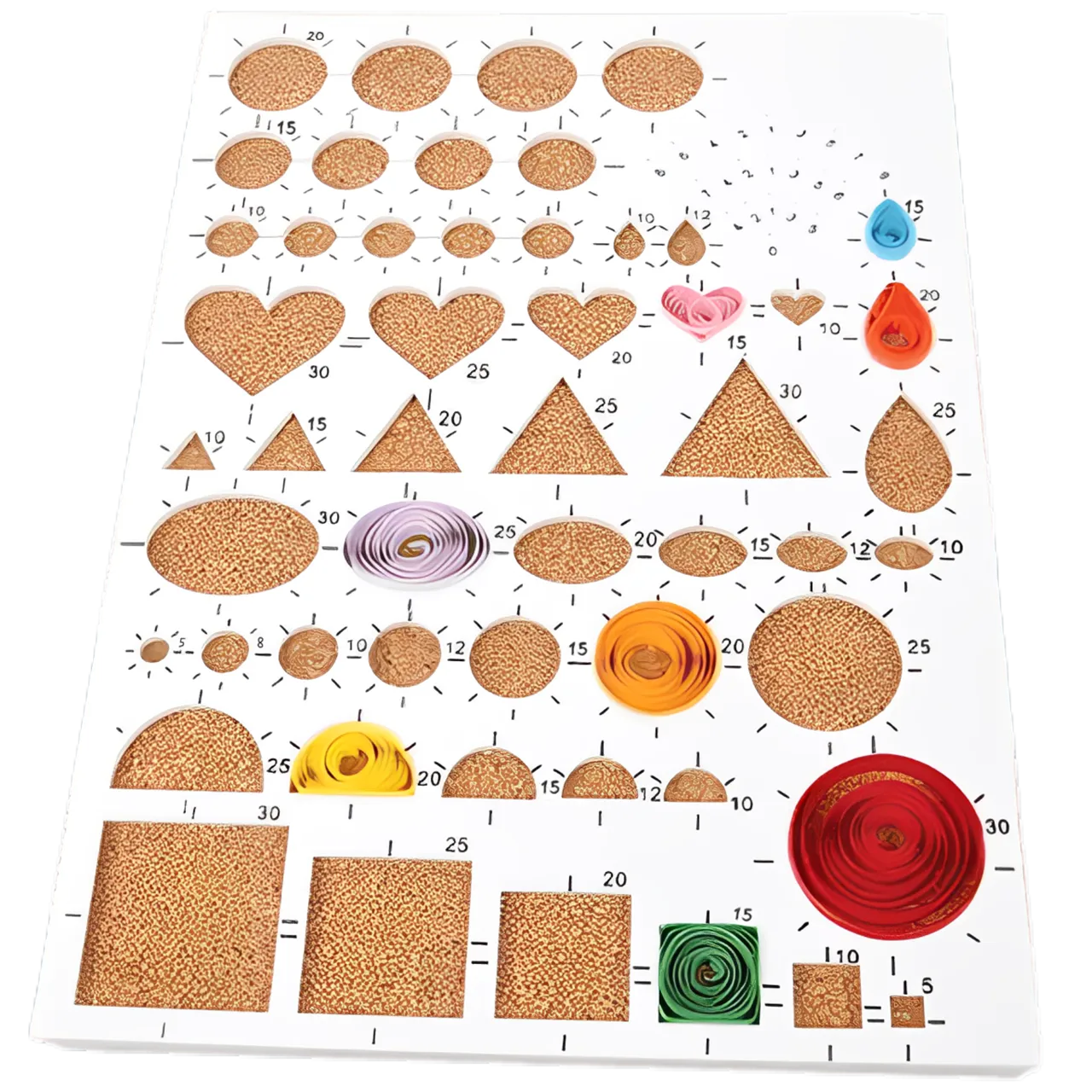 Red Quilling Tool Board F07M3-3-red