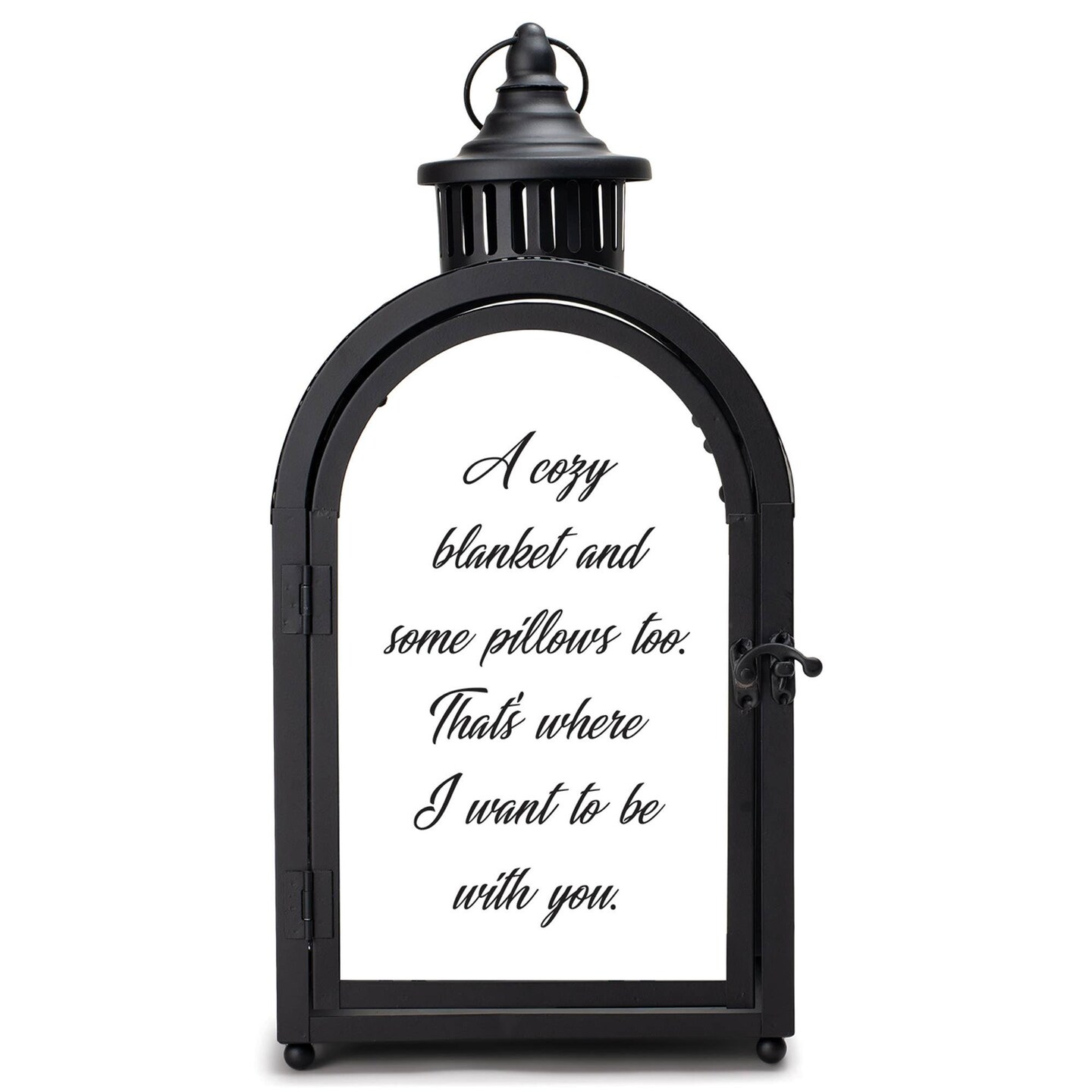 Edge Collection - 16.5" x 7.5" - Decorative Lantern with LED Candle - 1 Piece