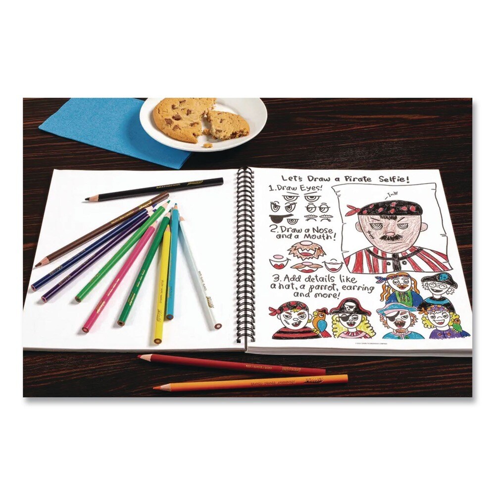 Prang 3.3 mm 2B Colored Pencil Sets - Assorted Lead/Barrel Colors (24/Set)