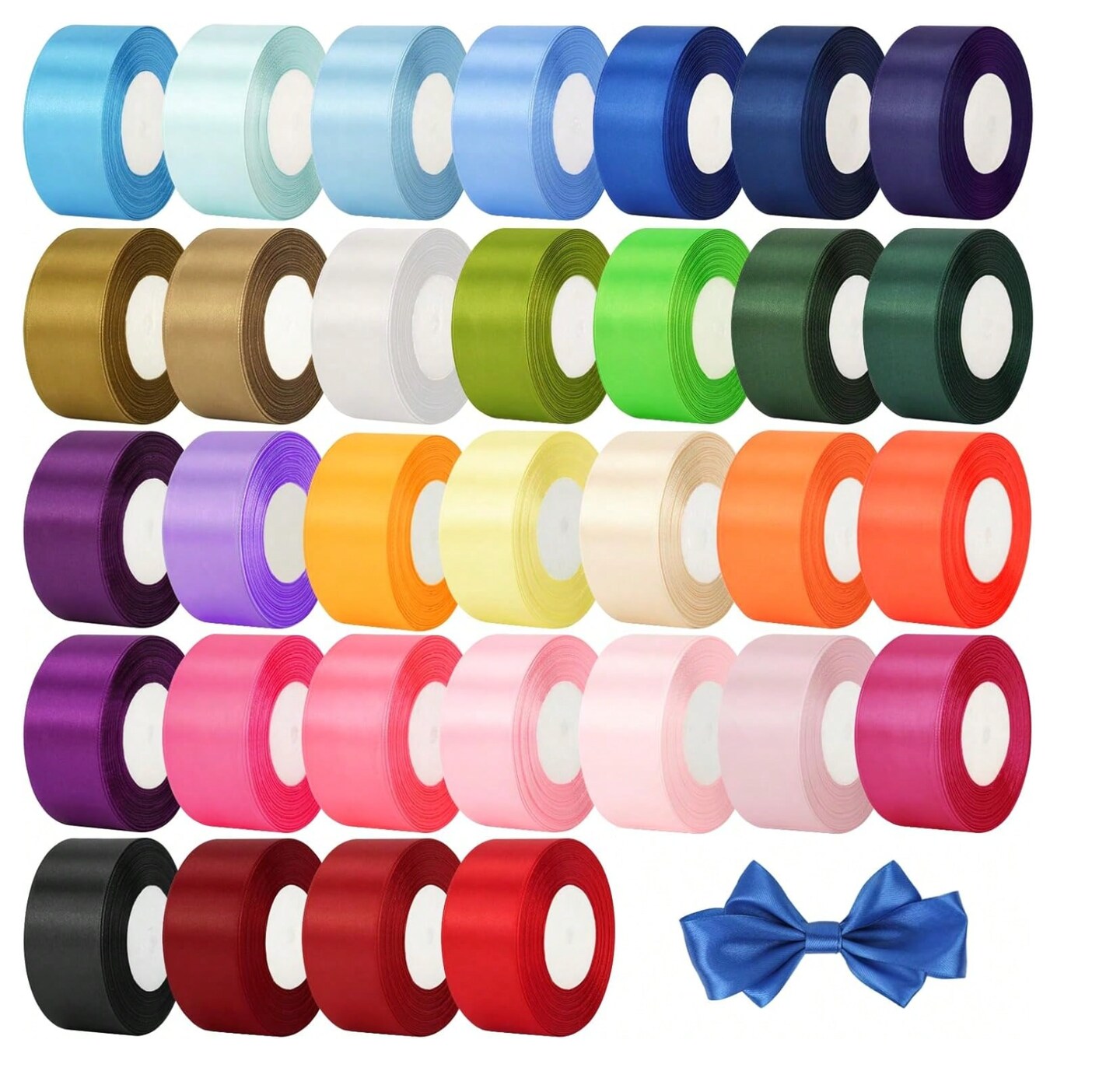 800 Yards Satin Ribbon – 1 ½ inch Single‑Face Decorative Ribbon for Gift Wrapping, Weddings, Crafts & Holiday Décor