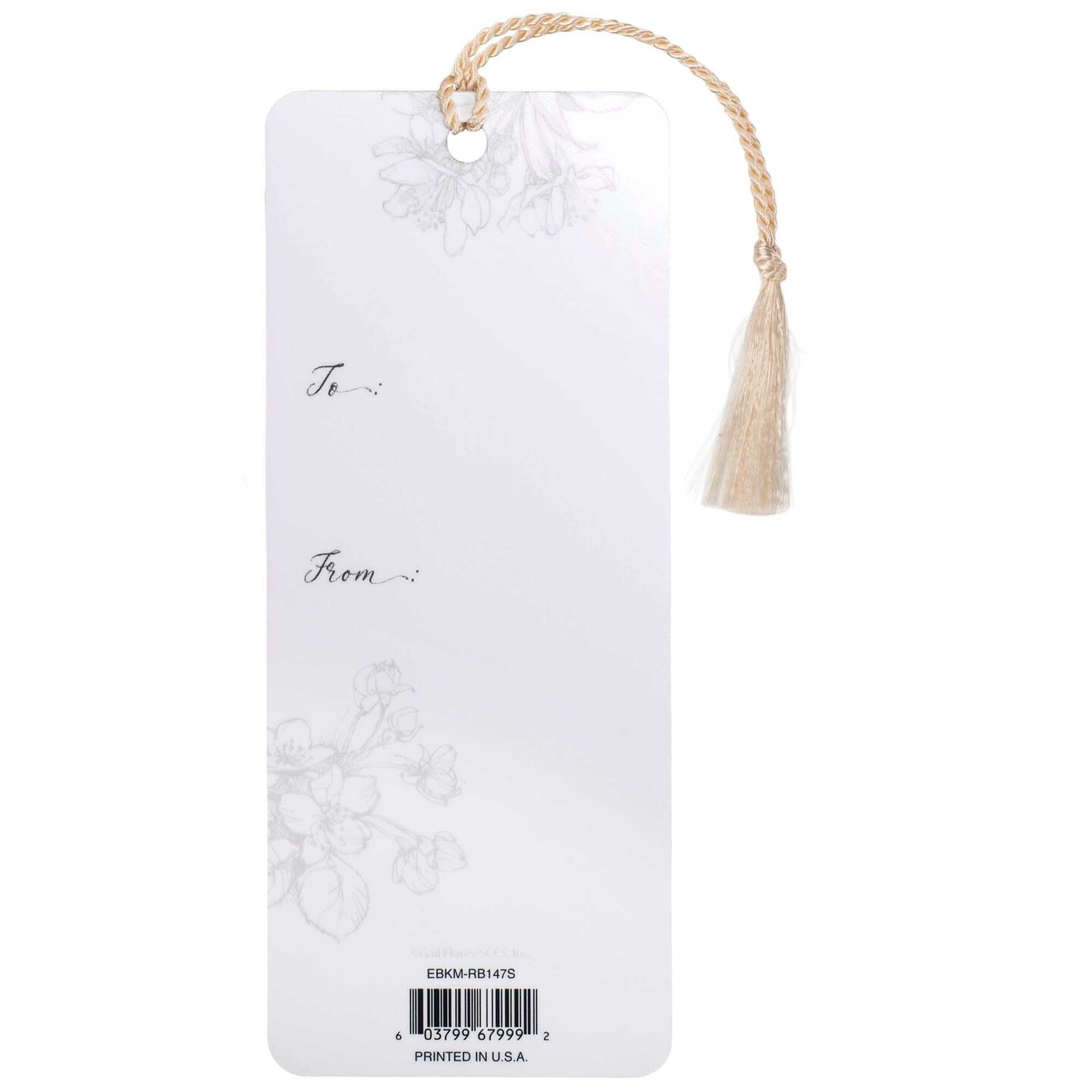 Edge Collection - 2.63" x 6.31" - Personalized Bookmark with Butterfly and Blessing - 1 Piece