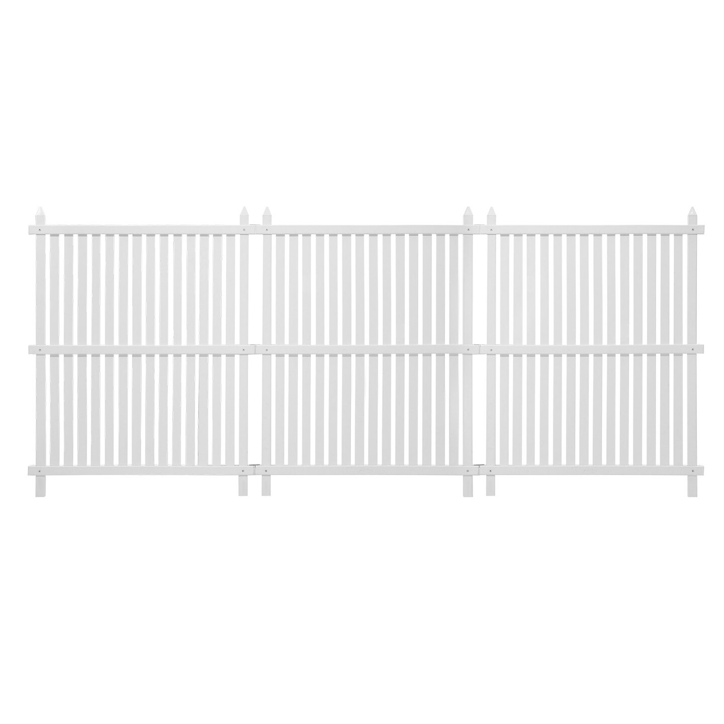 White 3-Panel Outdoor Privacy Screen 36x45 in Vinyl AC and Equipment Fence