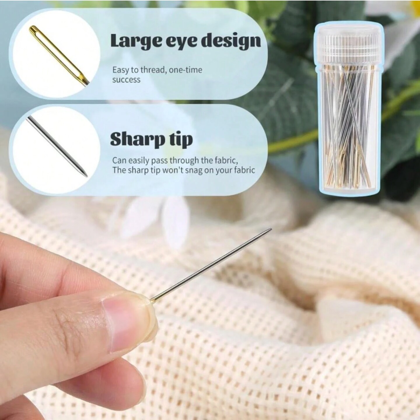 72-Piece Cross-Stitch & Embroidery Starter Kit – Hoops, Floss, Needles, Scissors & Tools for Beginners & Adults