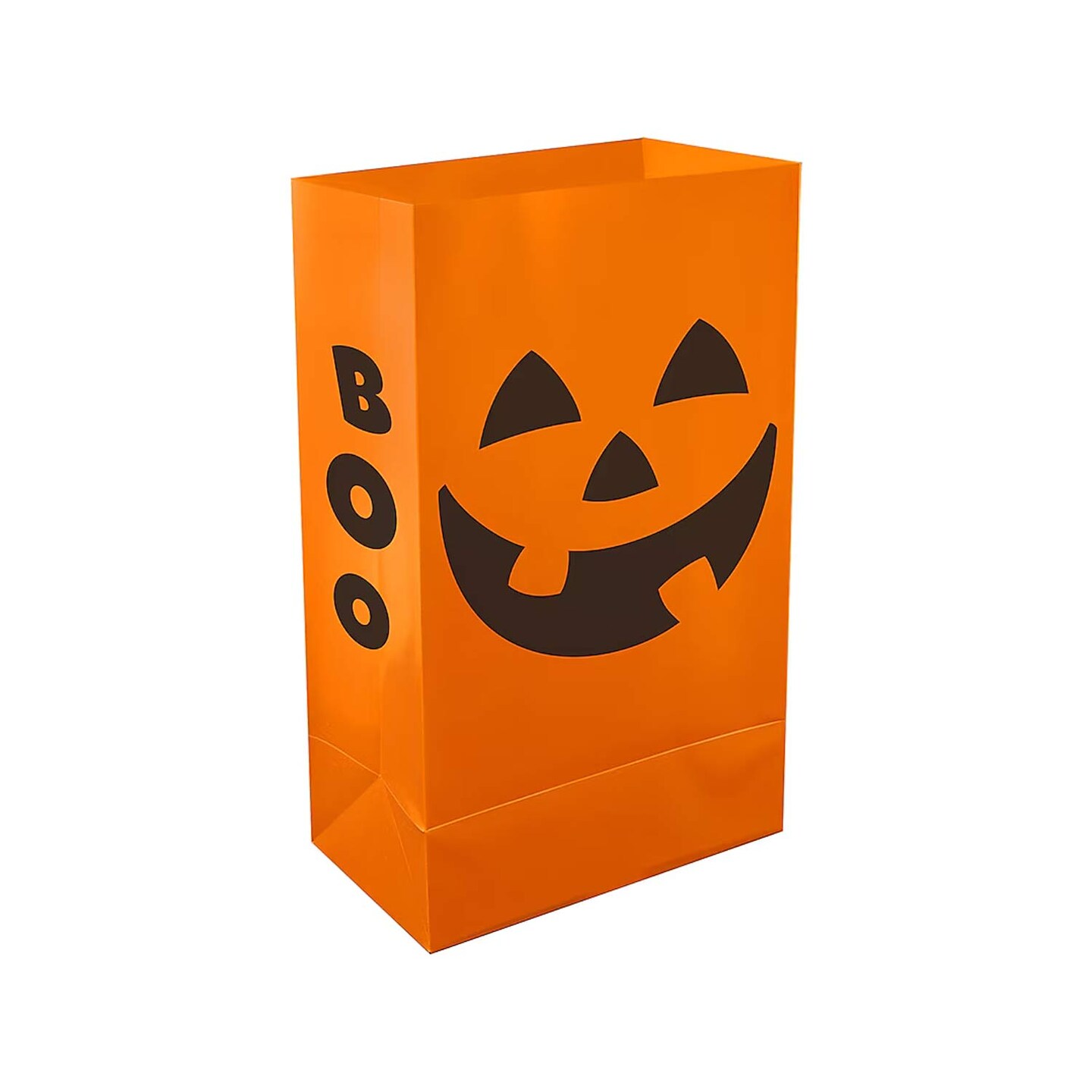 LumaBase 12-Pack Freestanding Jack-O-Lantern Luminarias &#x2013; 0.83 Ft Halloween Pathway Decor