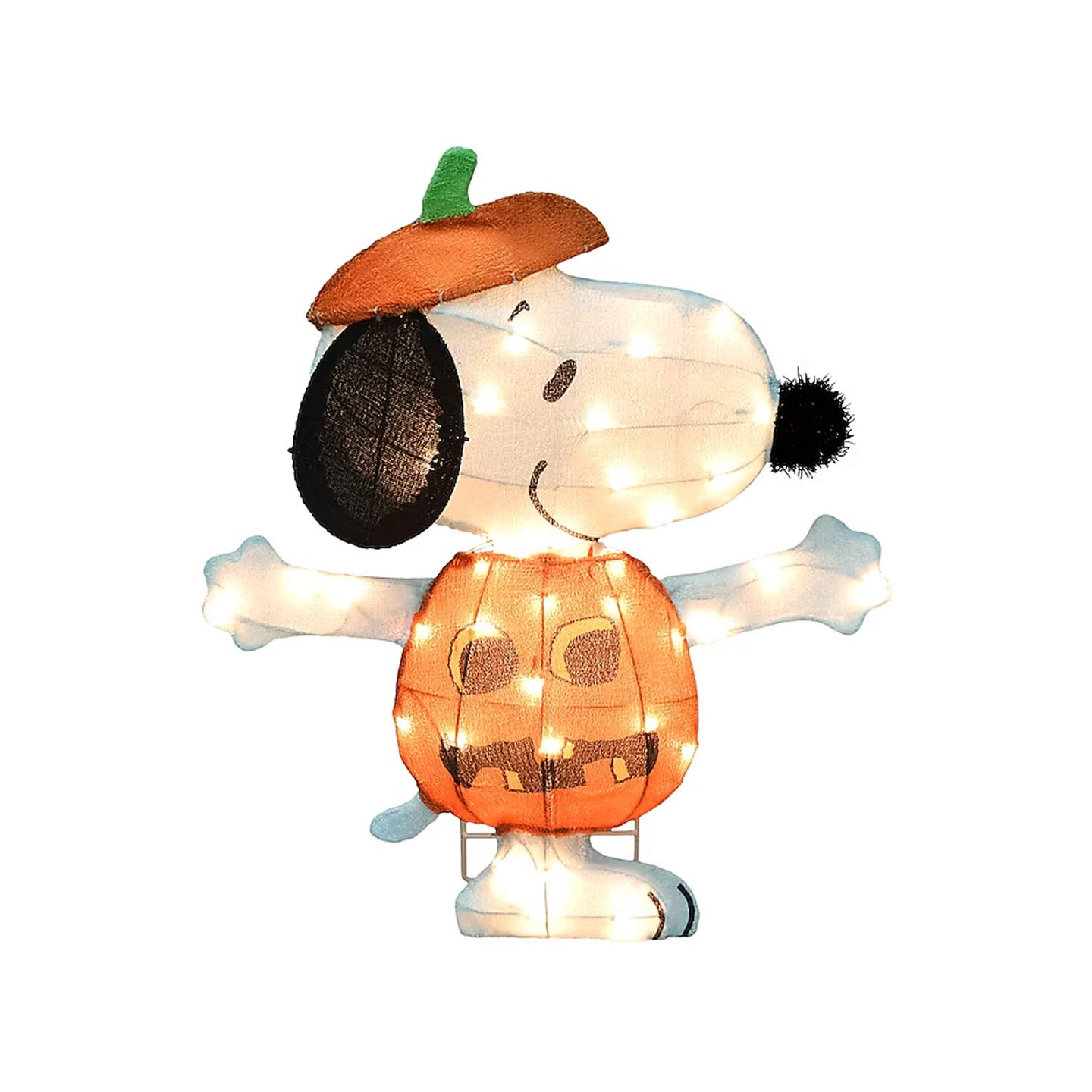 1.97 Ft Snoopy Jack-O-Lanterns Yard Stake Lighted Halloween Decoration