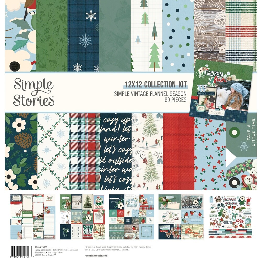 Simple Stories Collection Kit 12&#x22;X12&#x22;-Simple Vintage Flannel Season