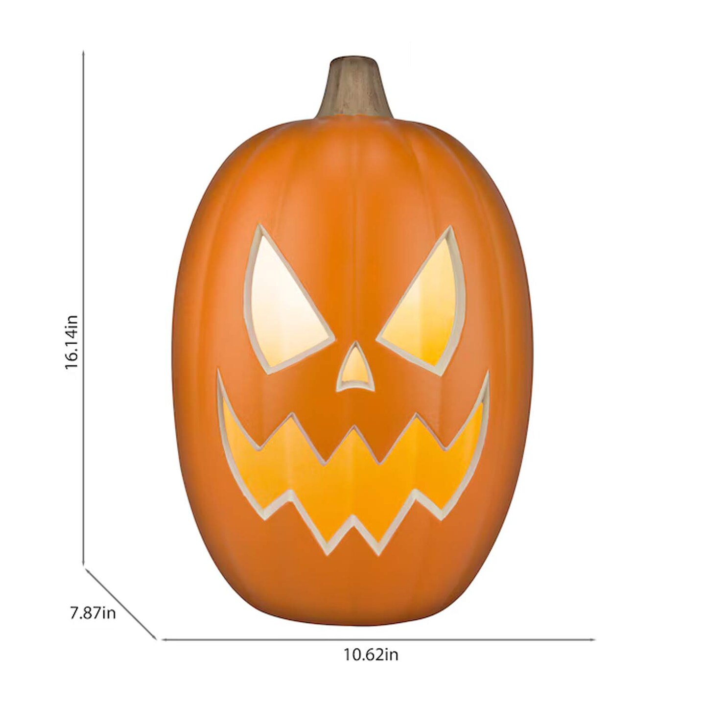 1.5-ft Pre Lit Halloween Jack-O-Lantern Pumpkin Decor with Flickering LED Light