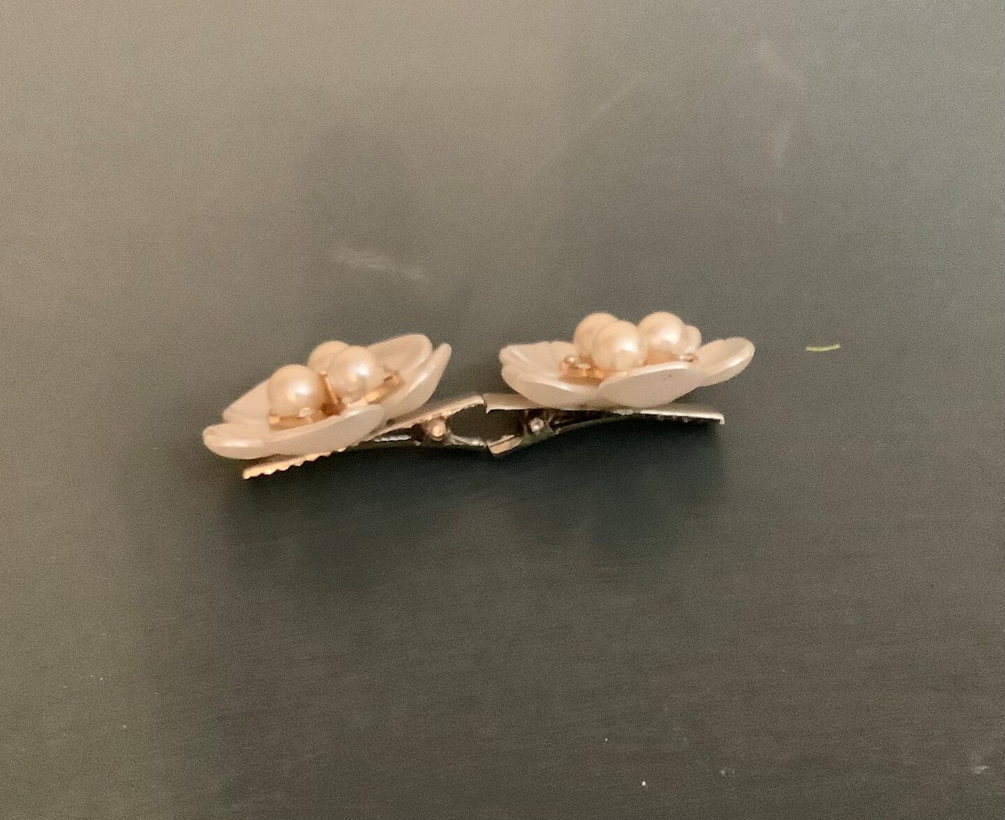 set of 2 small pearl flower alligator clips | MakerPlace by Michaels