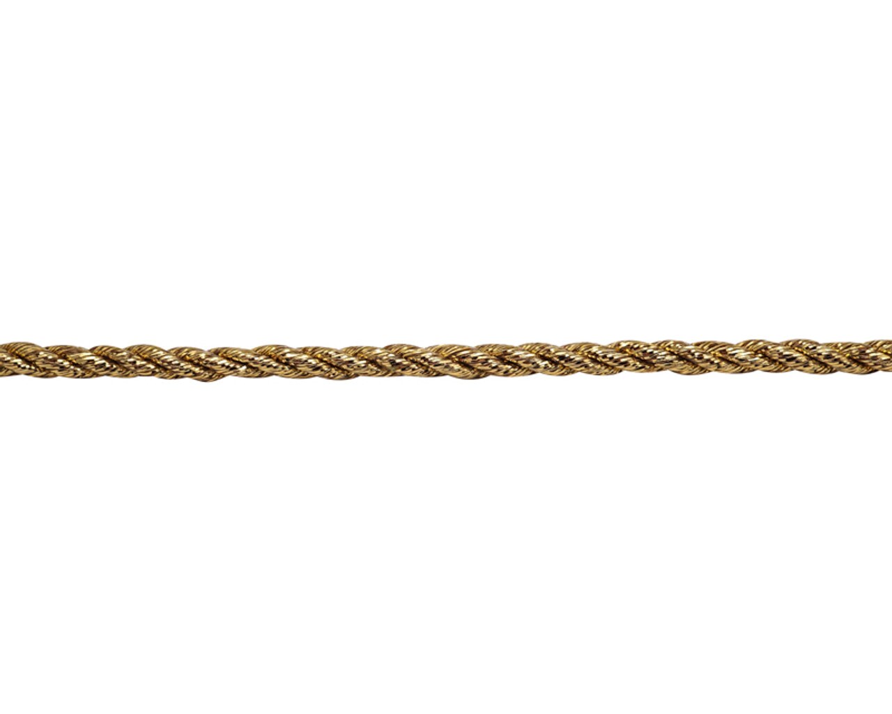 3mm x 25 Yards Metallic Gold Rope Trim Pack of 5 Spools