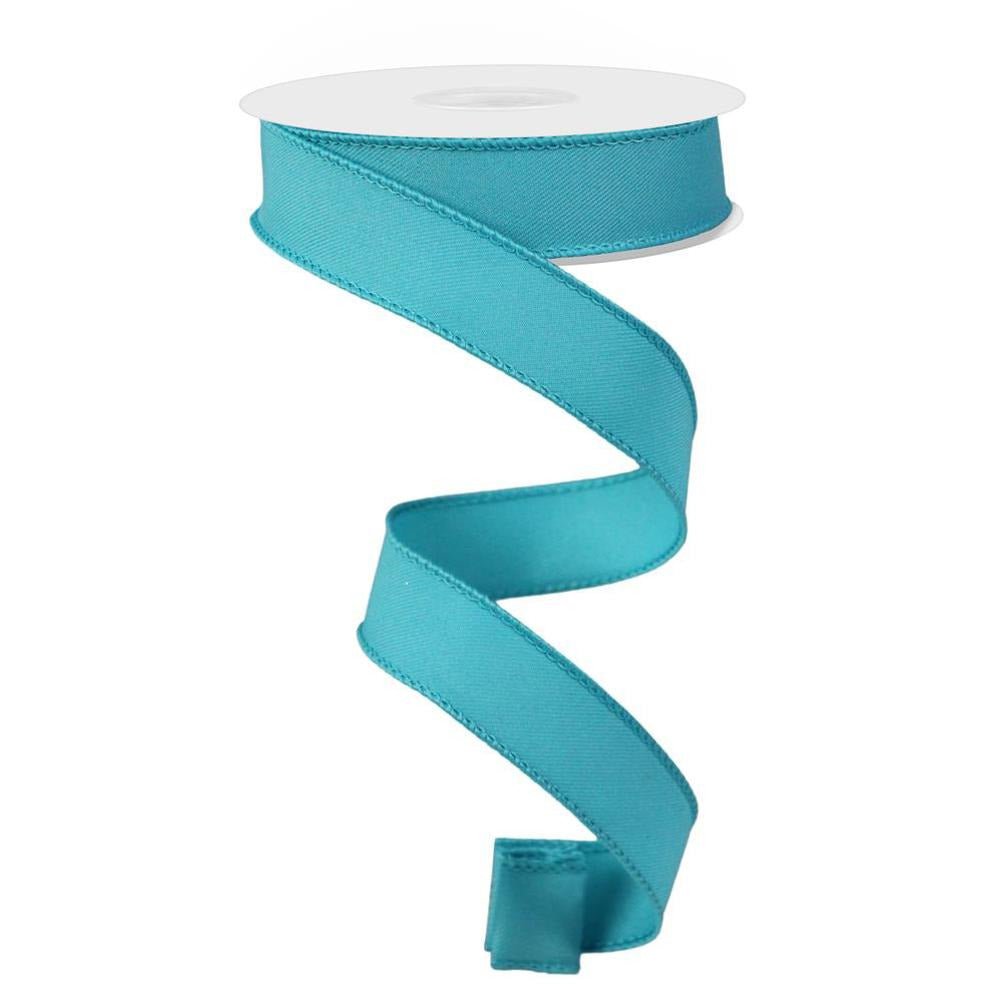 7/8&#x22; Diagonal Weave Ribbon: Turquoise (10 Yards)