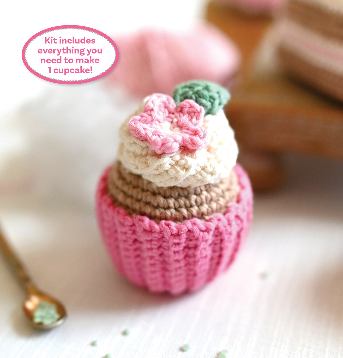Crochet Cafe Amigurumi Kit Cupcake: Everything You Need Is Included!
