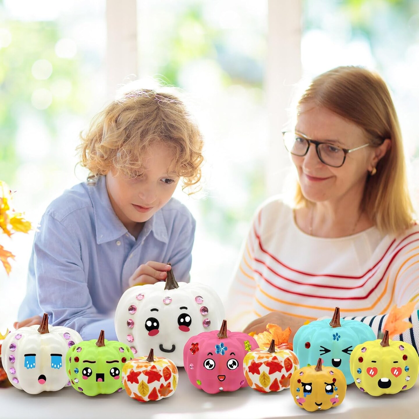 24 Set Fall Pumpkins Kids Painting Crafts Kit (Foam)