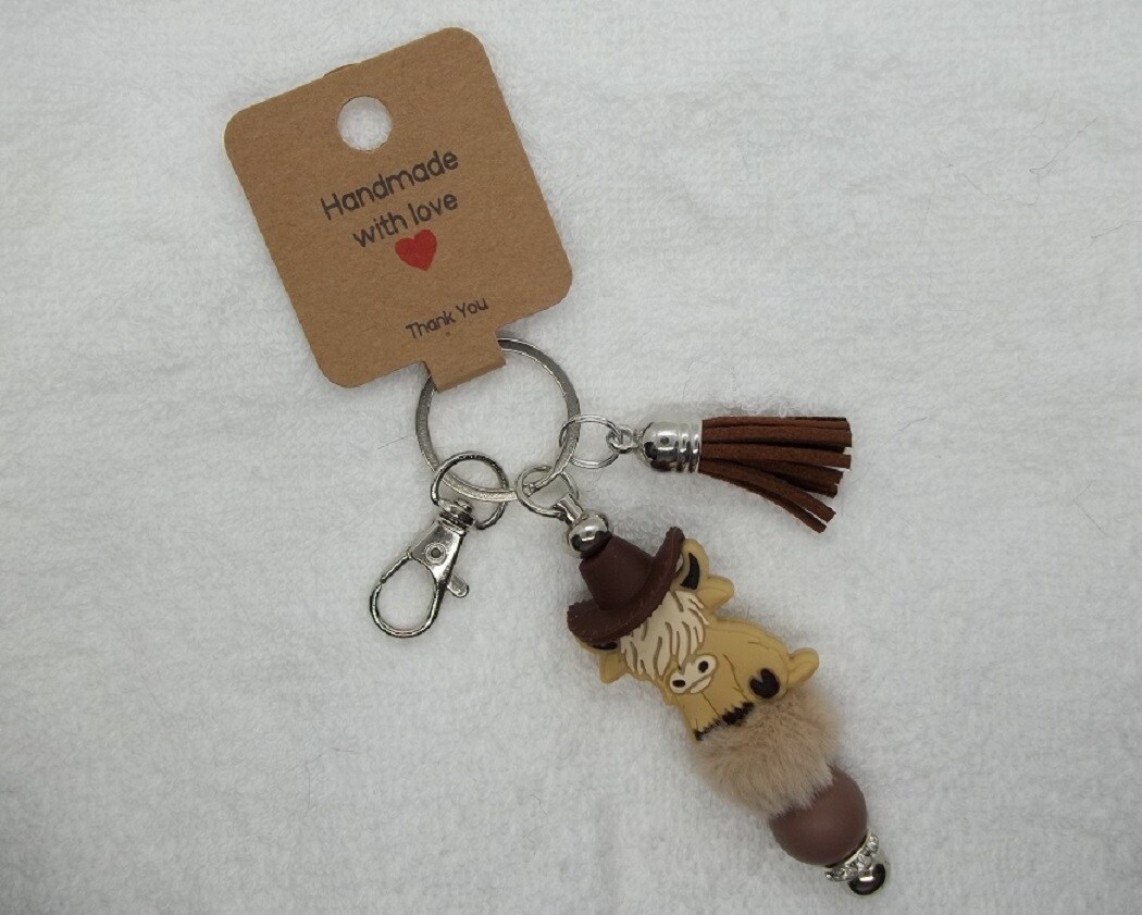 Beaded Highland Cow Keychain MakerPlace by Michaels