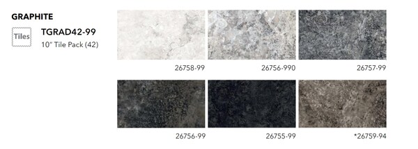 Stonehenge Gradations 10" Square Pack (Layer Cake) in Graphite by Linda Ludovico for Northcott (TGRAD42-99)