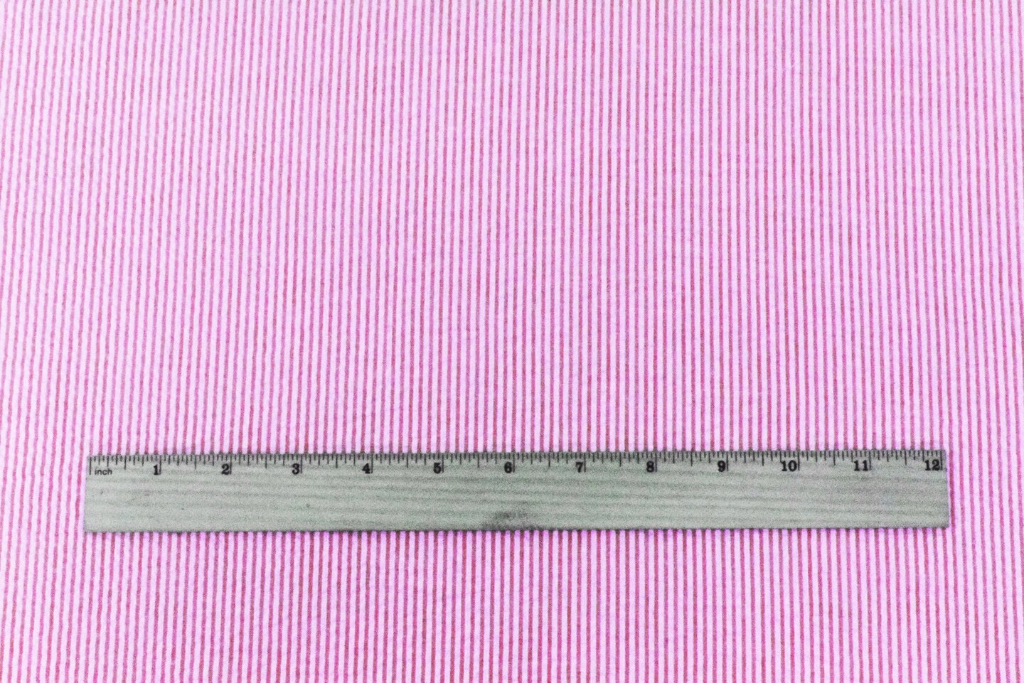Pink-White Stripe Cotton Poly Seersucker Woven Fabric By the Yard