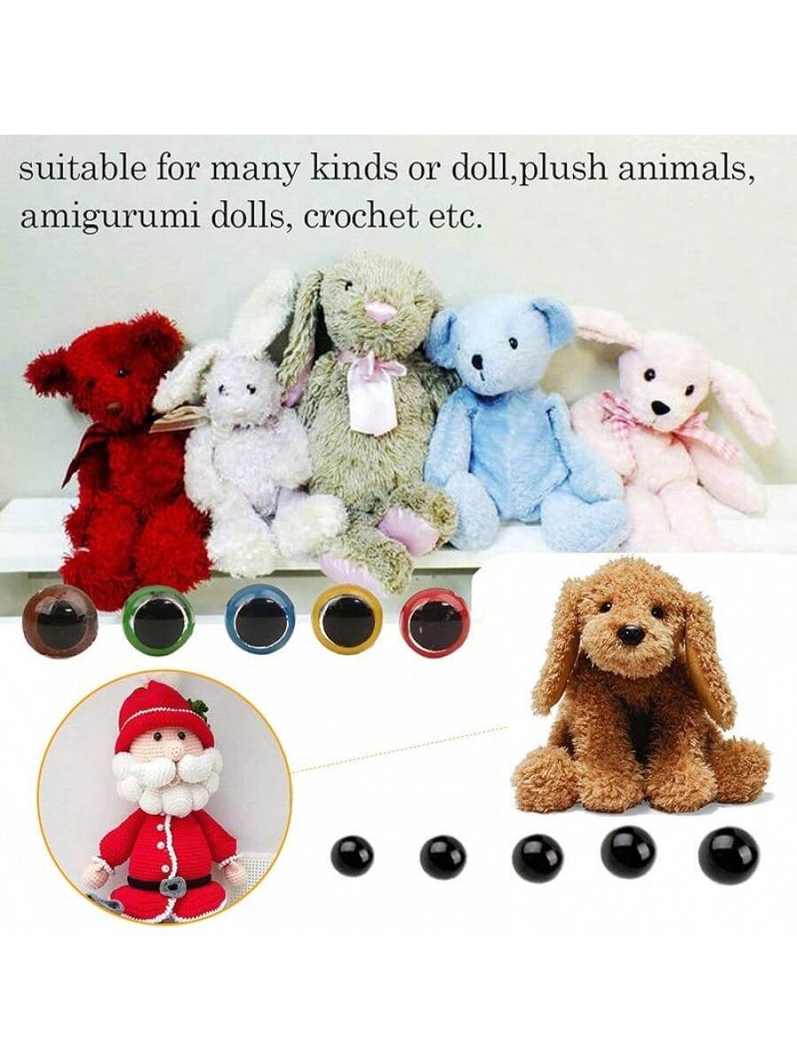 Safety Eyes 796pcs, Plastic Safety Eyes and Noses 6-20mm Black Eyes with Washers