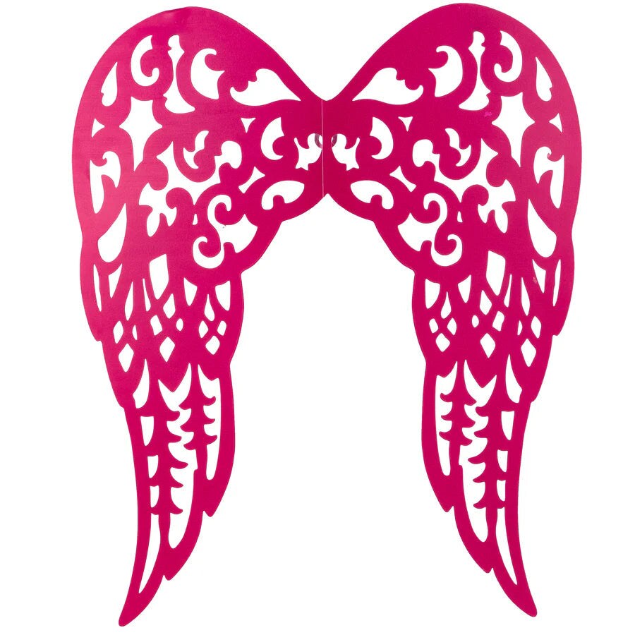 17&#x22; Metal Filigree Angel Wings: Hot Pink