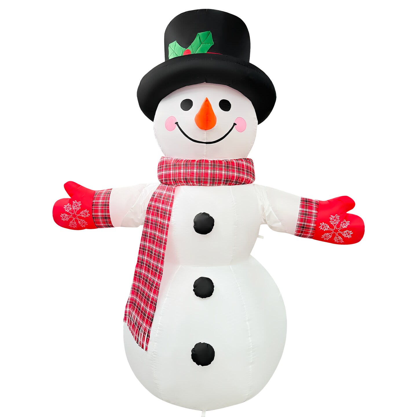 GOOSH 8FT Animated Waving Snowman Inflatable with LED Lights for Outdoor Christmas D&#xE9;cor