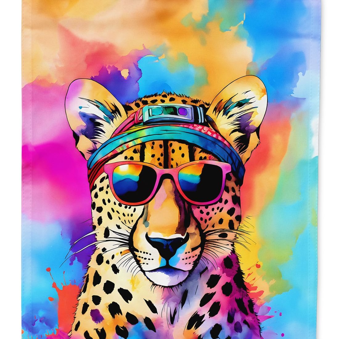Edge Collections - 28" X 40" - Multicolor - Hippie Animal Cheetah Large Porch - 1 Piece