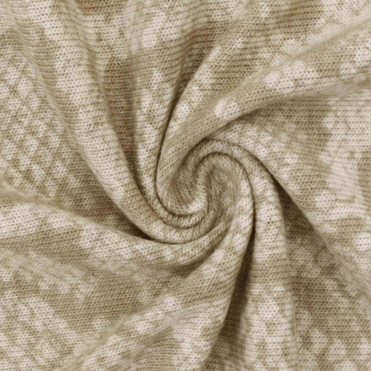 Sand Beige Reptile Printed Stretch Jersey Knit Fabric By the Yard