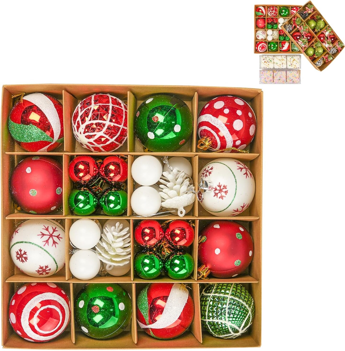 42PCS Shatterproof Christmas Ornaments Ball (Multicolor)