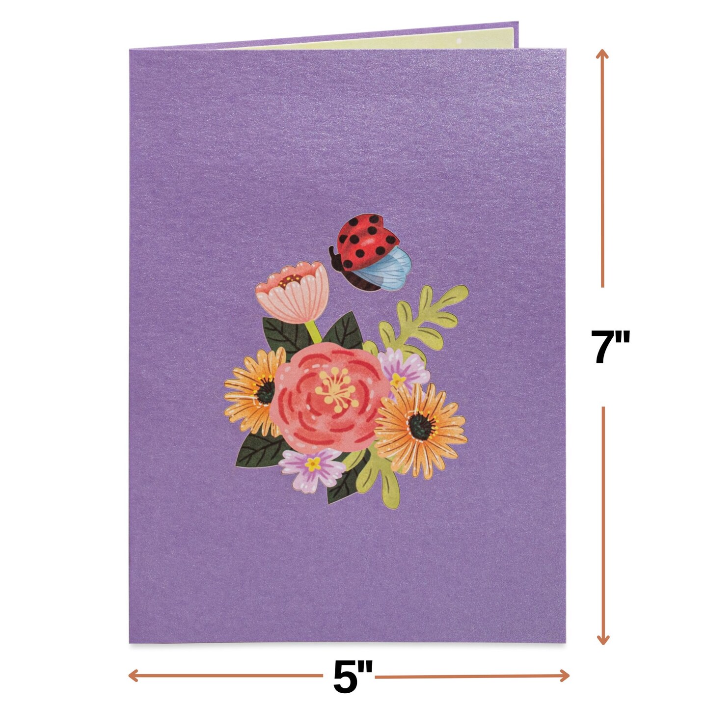 Paper Love 3D Pop Up Card - Floral Thinking Of You Greeting, Perfect for Fall & Just Because - 5" x 7" Cover with Note Tag