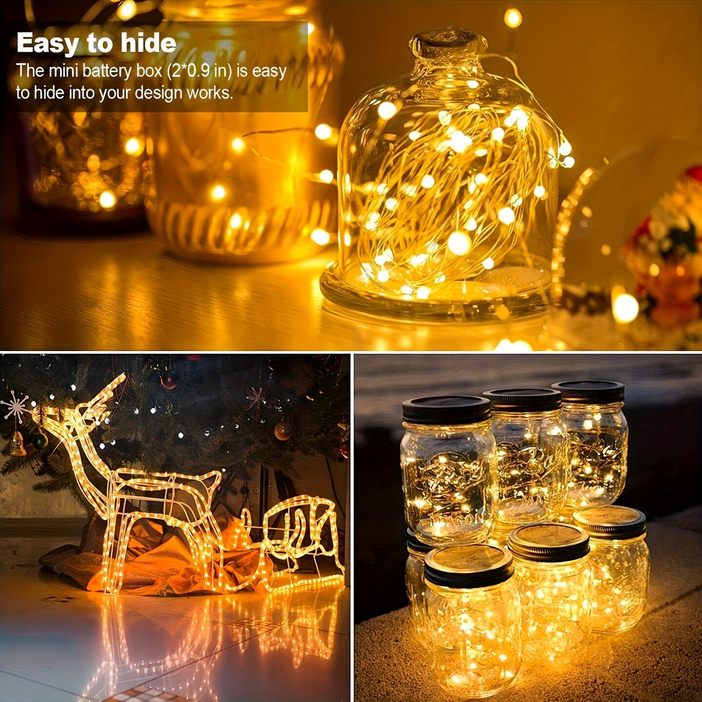 30 Pack Fairy Light String Light 6.5ft 20 LED Waterproof Christmas Light