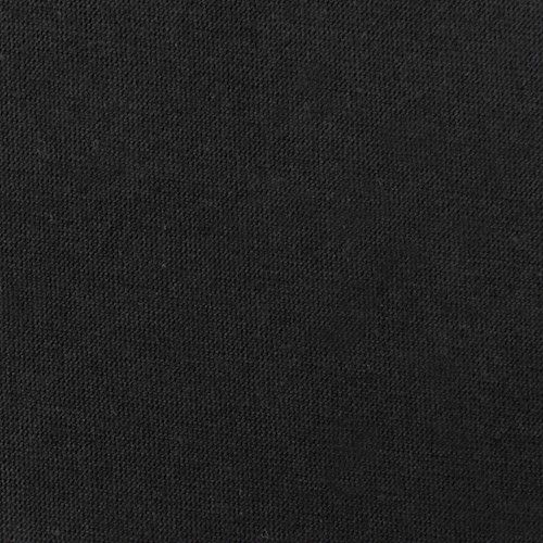 Midnight Black Semi-Opaque Slubbed Jersey Knit Fabric By the Yard