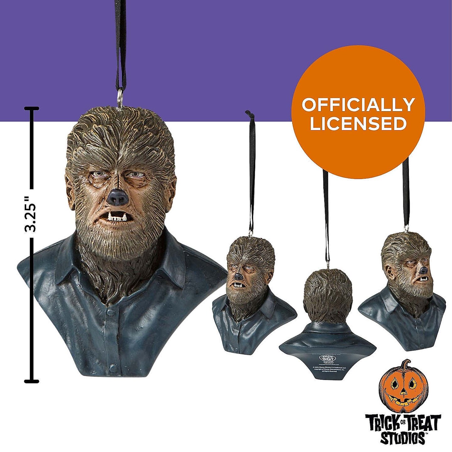 Wolf Man Mini Bust Resin Collectible Ornament Horror Decor