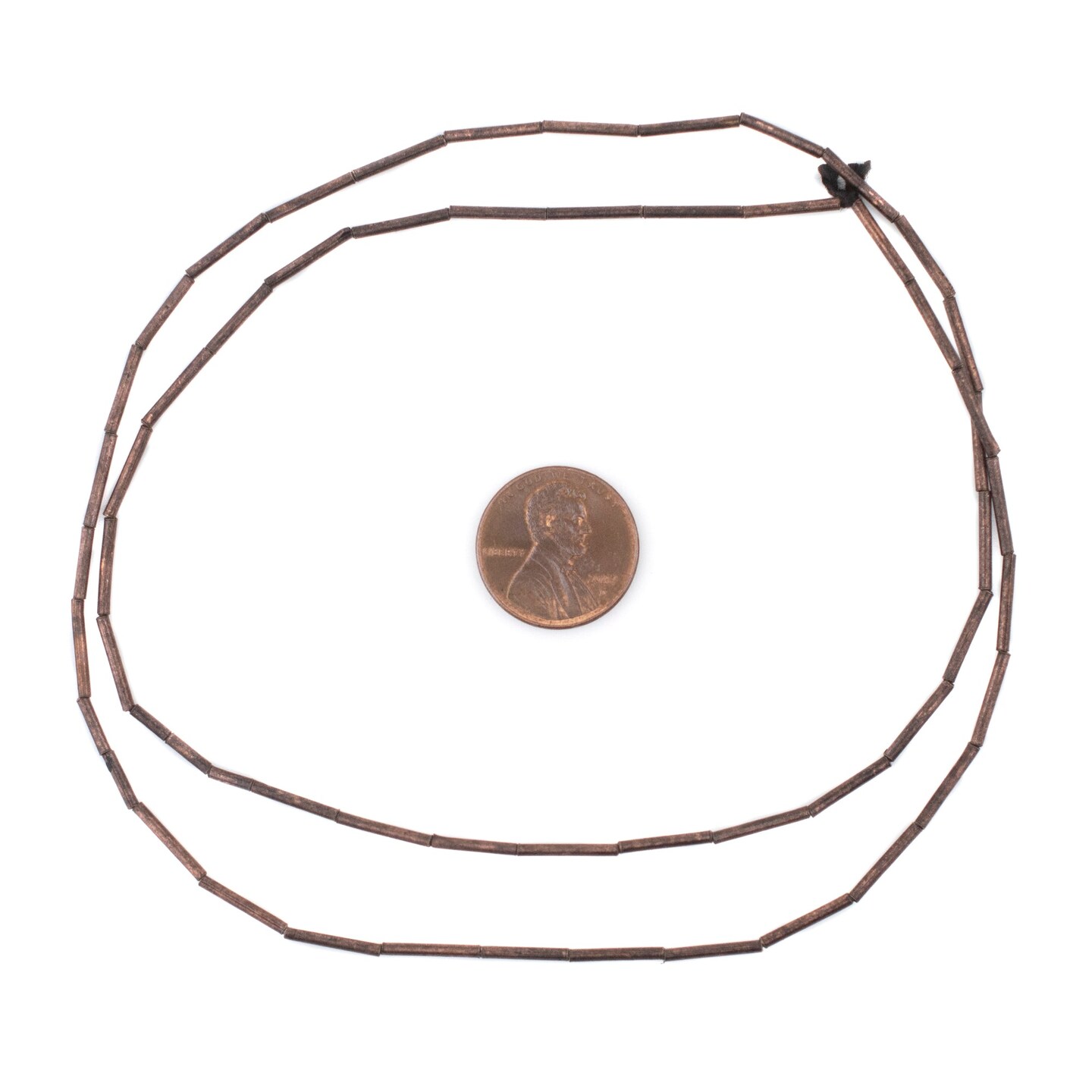 The Bead Chest Antiqued Copper Tube Beads 1.5mm 24 Inch Strand