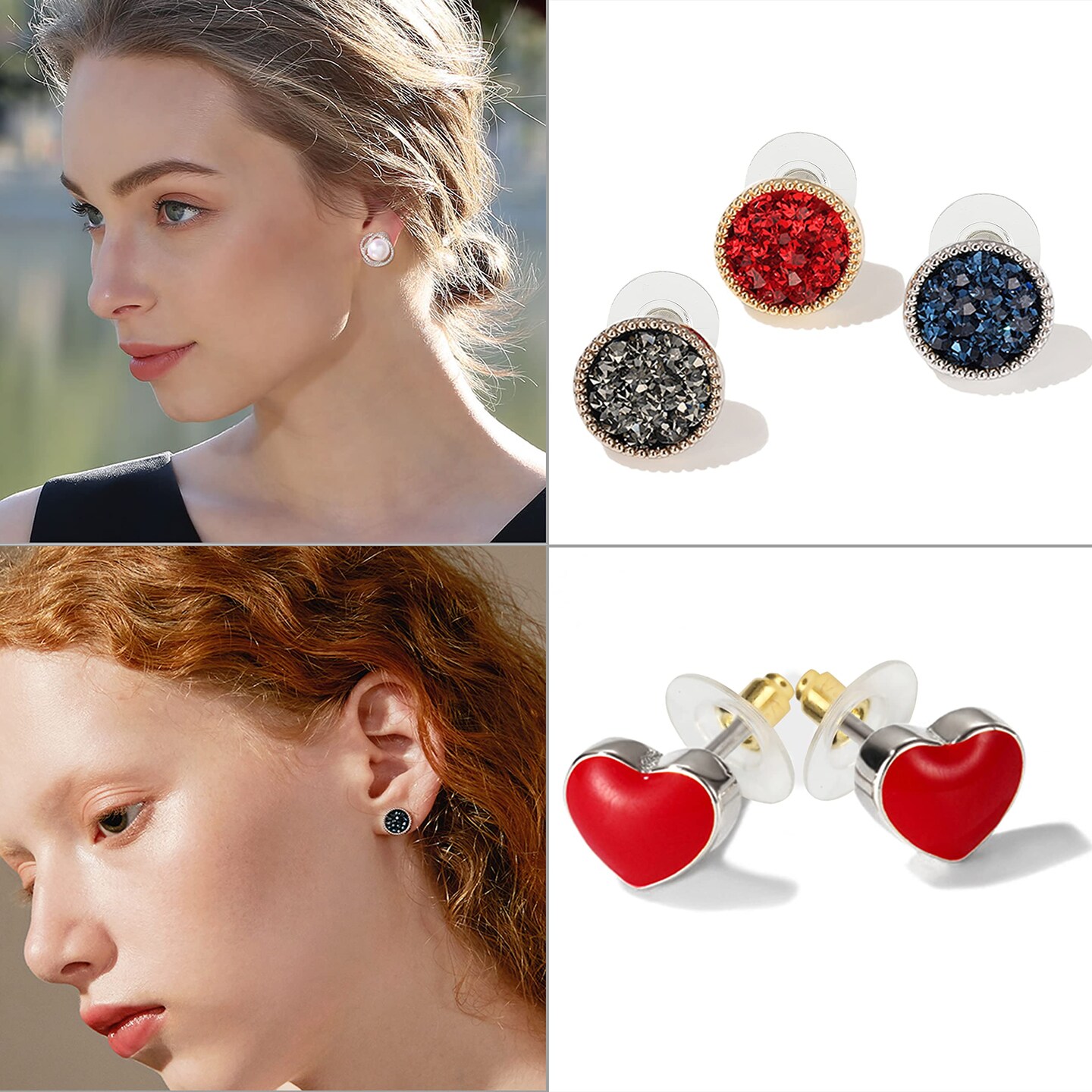 Mr. Pen Bullet Clutch Earring Backs - 76 Pcs, Gold & Silver, Rubber Backs for Studs & Pierced Earring Stoppers