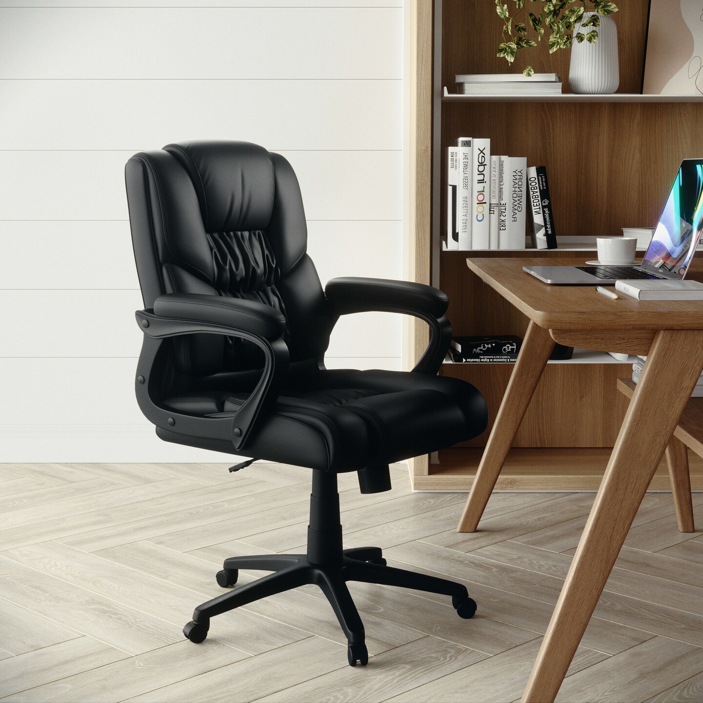 Emma and Oliver Big & Tall 400 lb. Rated LeatherSoft Office Chair - Desk Chair