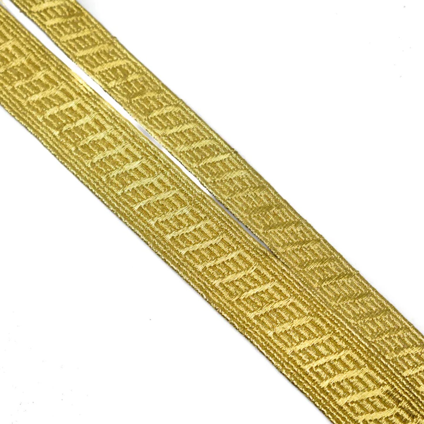 1 Yard Metallic Gold Embroidered Trim Decorative DIY Accent Ribbon 0.50 1 inch Width