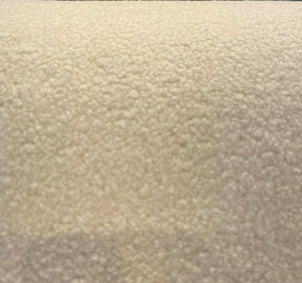 1 Yard Fuzzy Wooly Boucle Ivory Upholstery Drapery Fabric 54 Inch Width 100% Polyester
