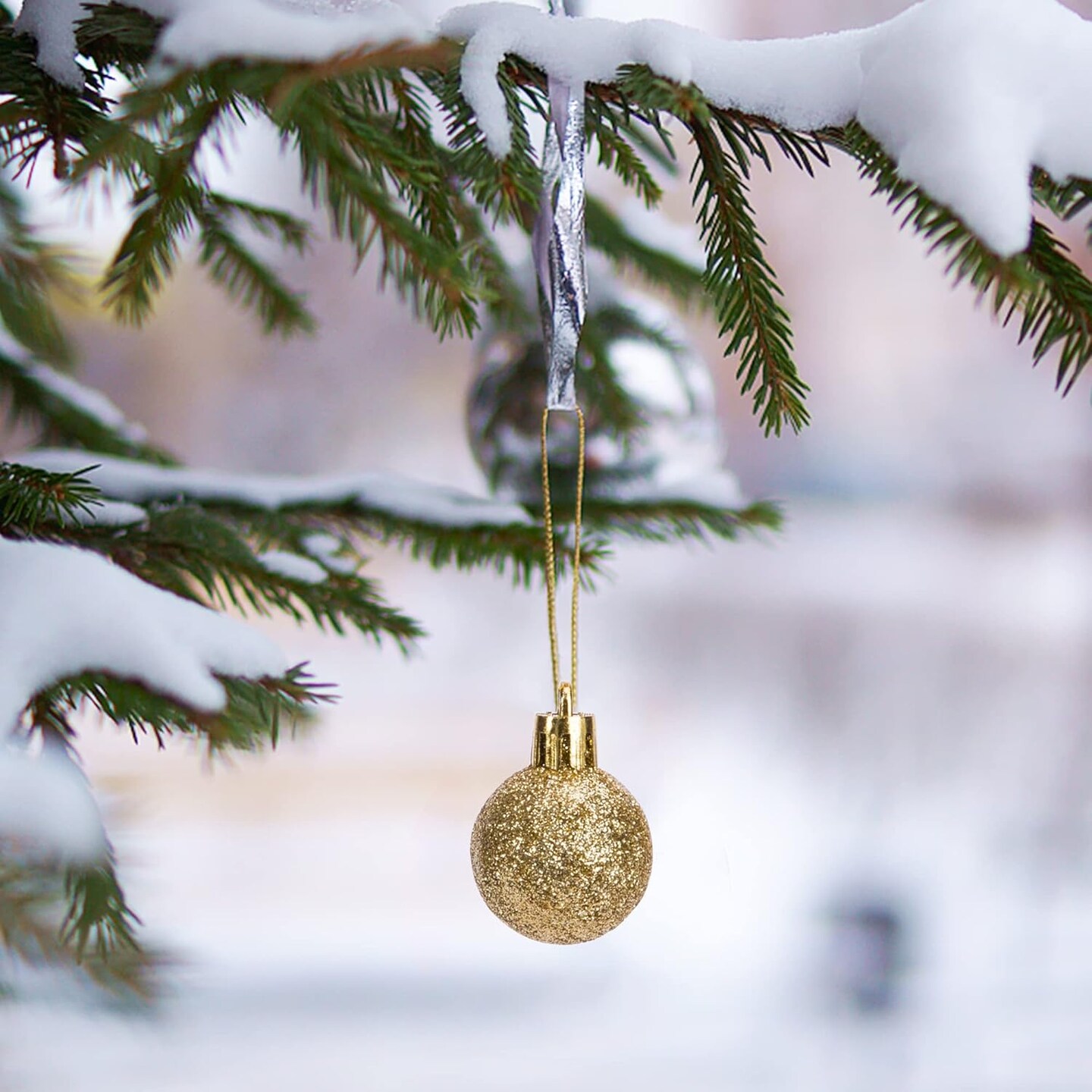36 PCS Mini Christmas Ball Ornaments (Multicolor)