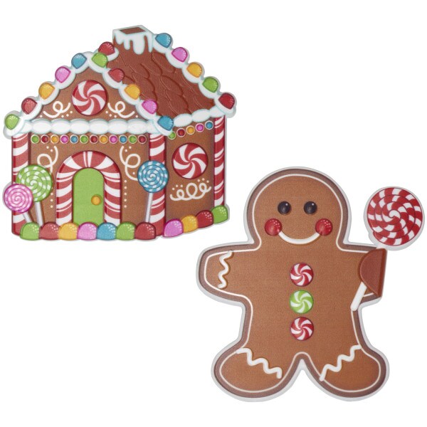 Gingerbread House and Man Layon 2ct