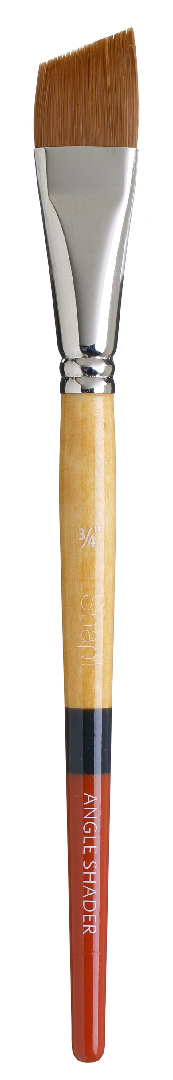 Princeton Snap! Golden Taklon Short Handle Brush-Angular Shader 3/4" Width