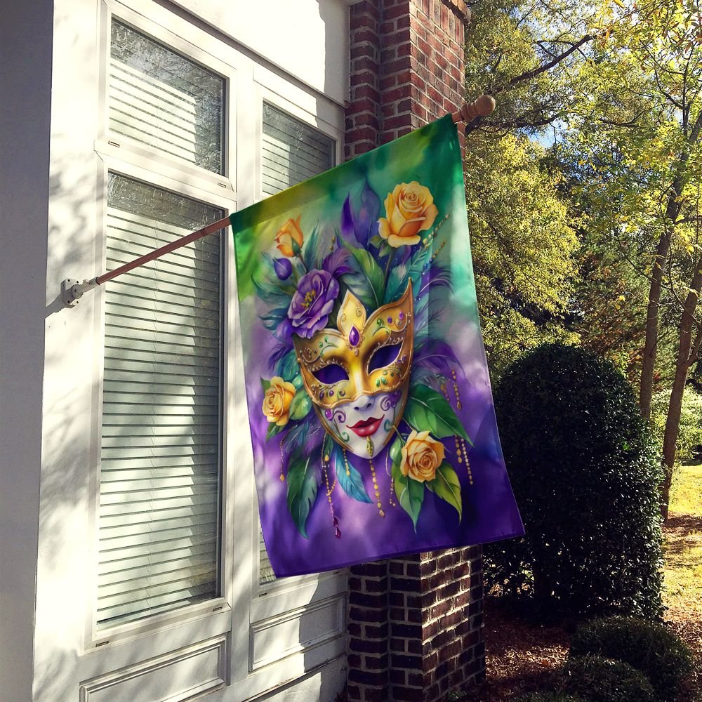 Edge Collections - 28" X 40" - Multicolor - Mask Mardi Gras Large Porch Decorative Bannerh - 1 Piece